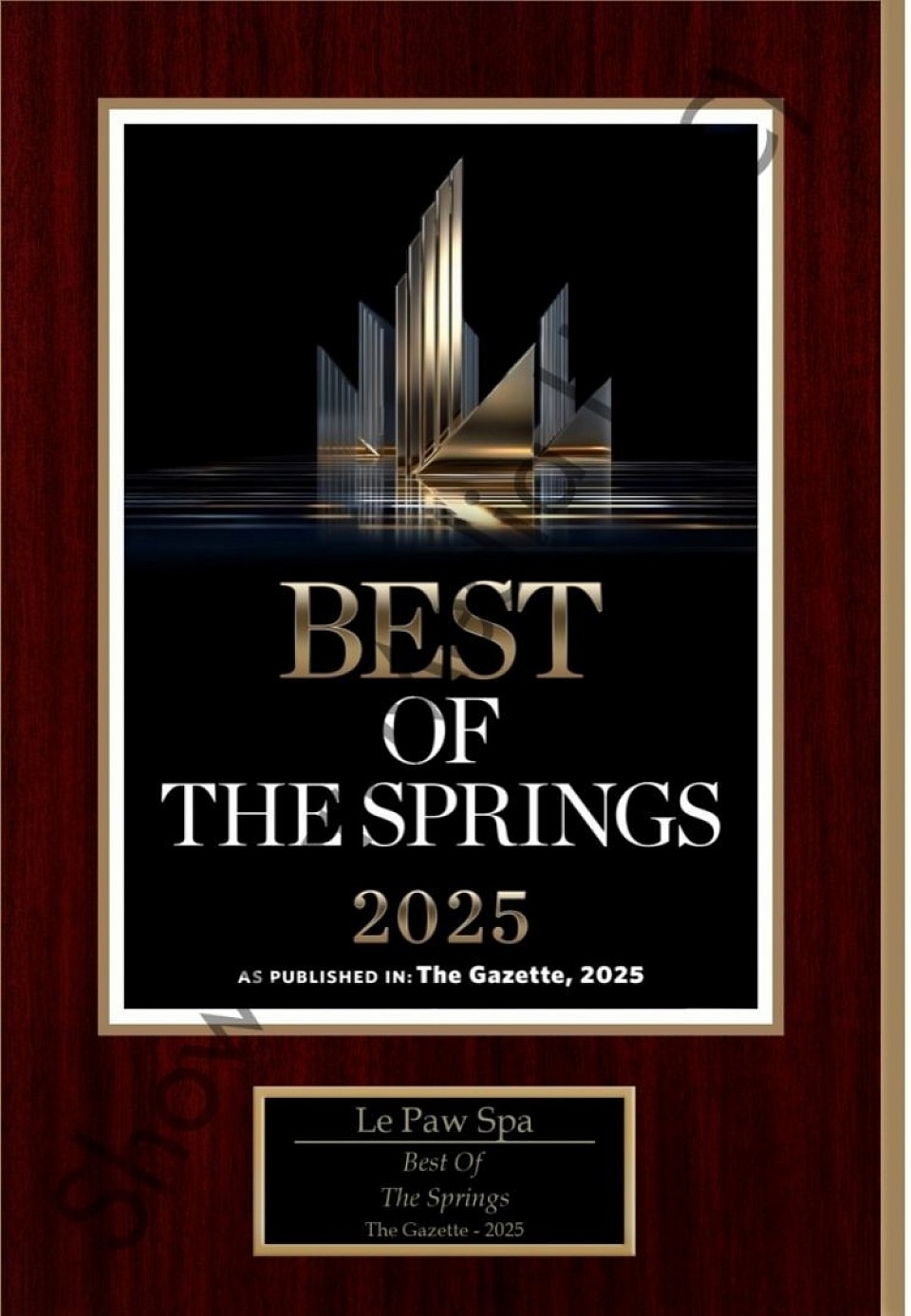 Le paw spa wins silver 2025 best of the springs